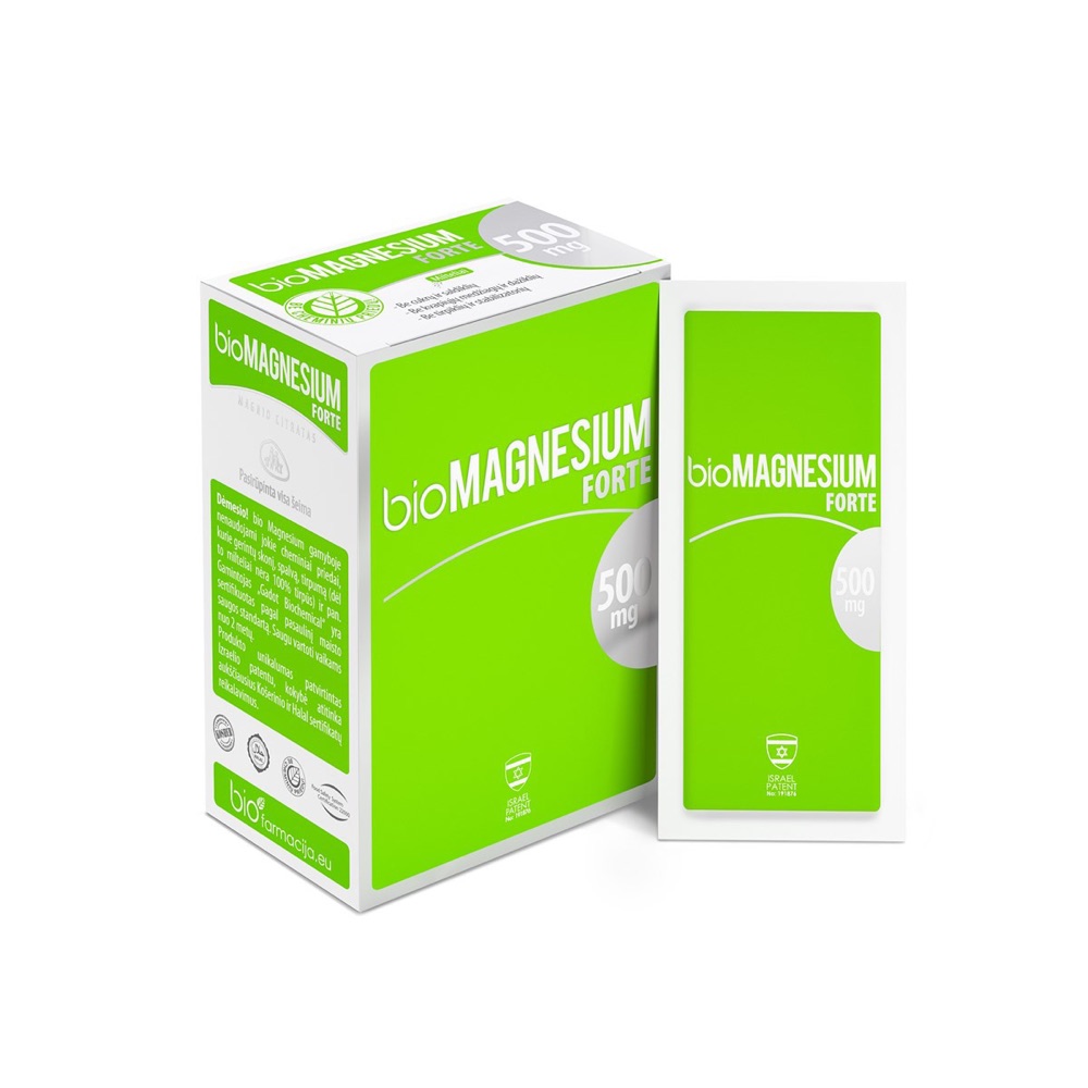 Biomagnesium Forte 500 mg Milteliai, N20