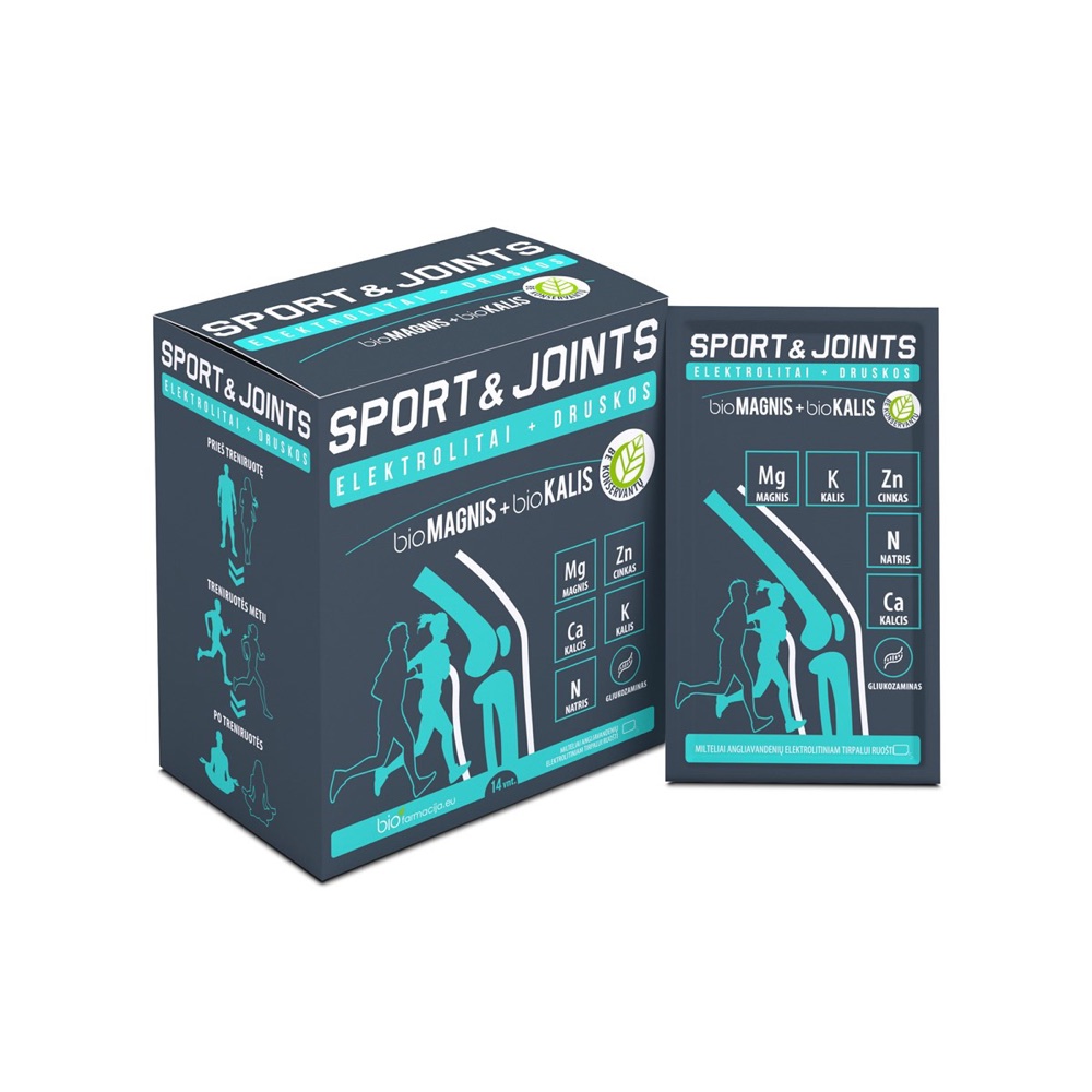 Sport&joints Biomagnis+biokalis Milteliai, N14