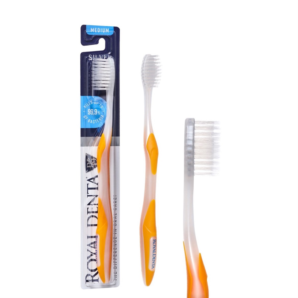 Royal Denta Silver Medium Dantų Šepetėlis