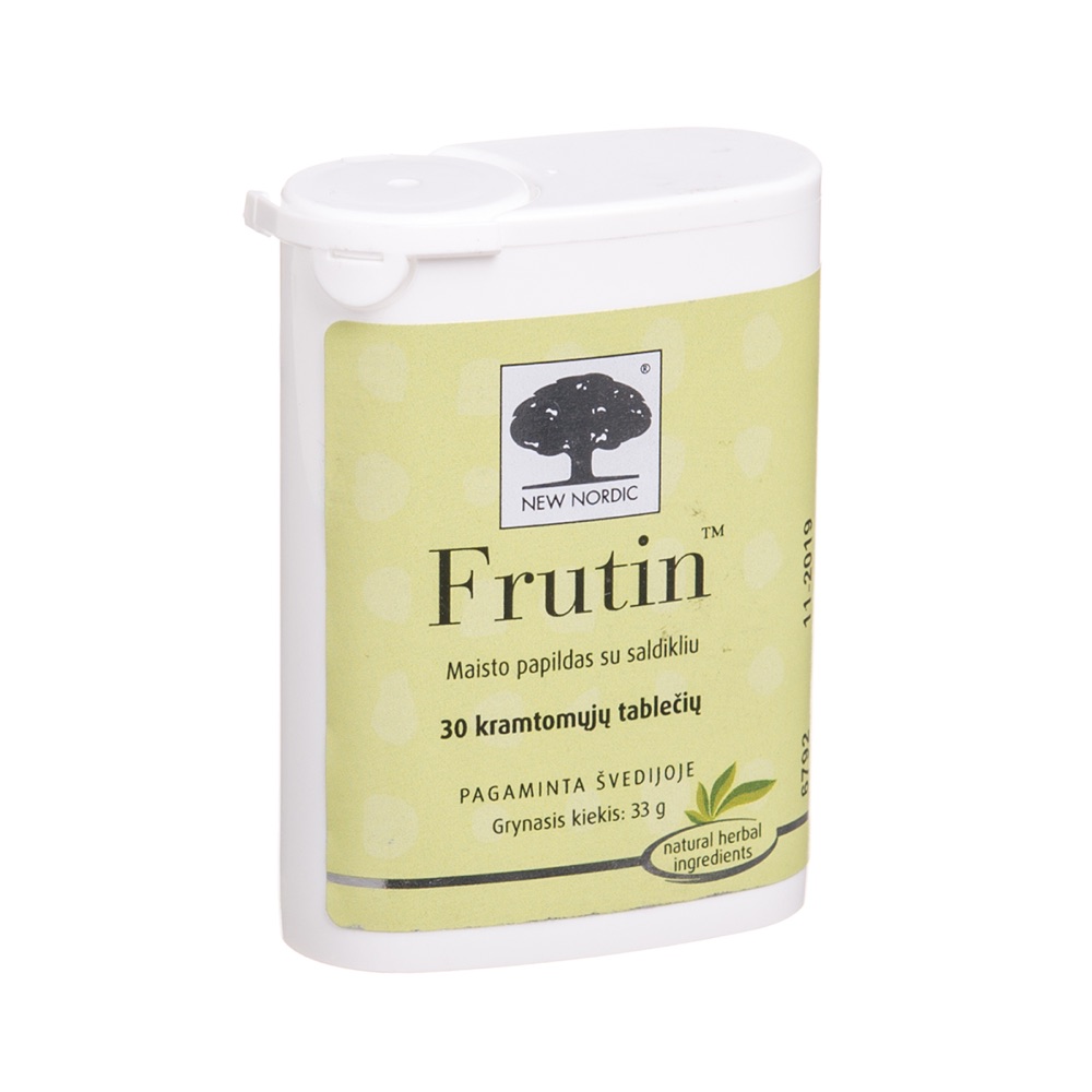 New Nordic Frutin Kramtomosios Tabletės, N30