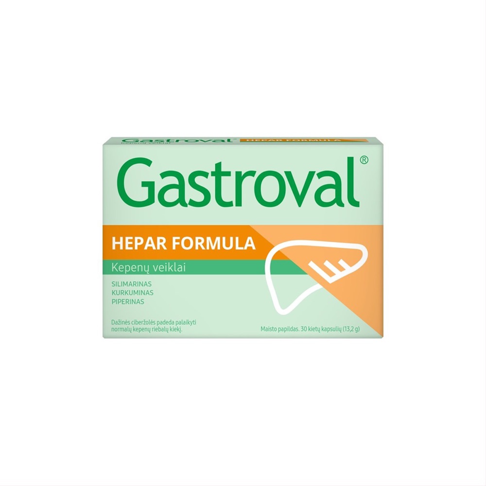 Gastroval Hepar Formula Kapsulės, N30